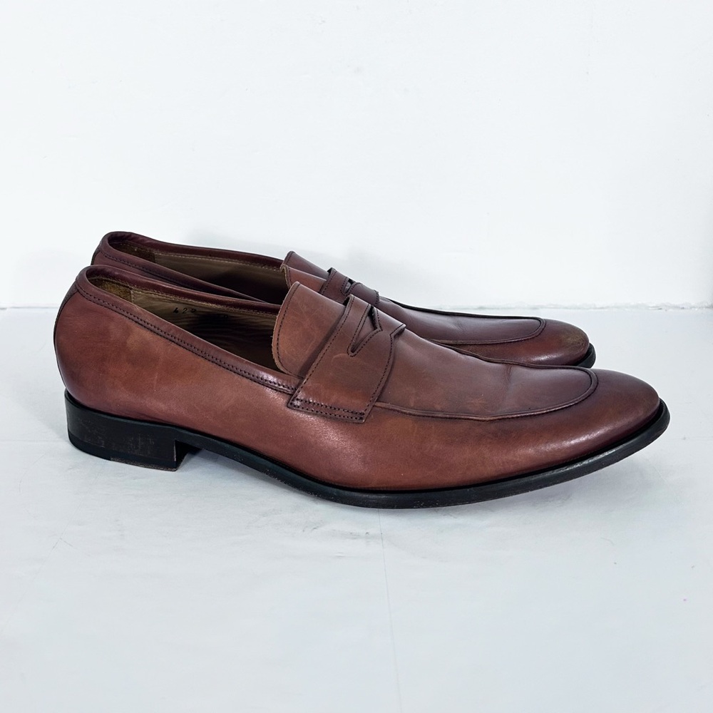 To Boot New York Adam Derrick Men’s Size 10 Brown Leather Penny Loafers